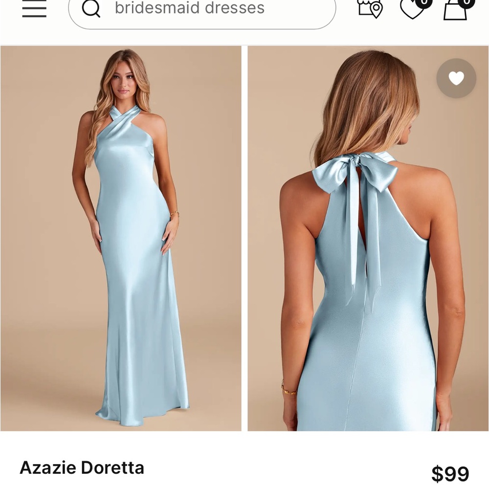 Azazie Doretta Sky Blue Dress